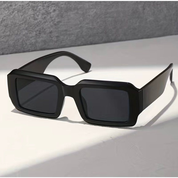 Y2K Rectangle Frame Fashion Sunglasses For Women Men Hiphop Anti Glare Glasses - Picture 2 of 5